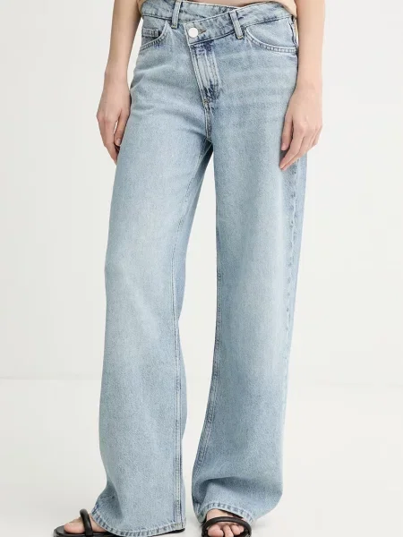 Marc O'Polo blugi wide leg pentru femei albastru