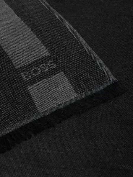 Szal z dodatkiem wełny model Boss szara