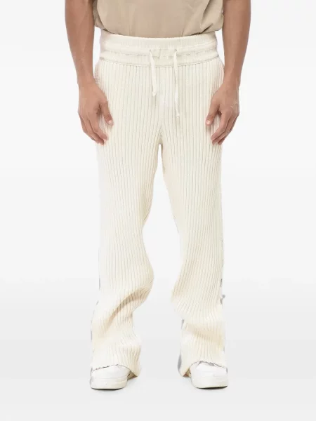 Pantaloni Off-white cu șireturi din dantelă alb