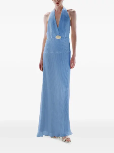 Rochie maxi Baobab cu decolteu în V albastru