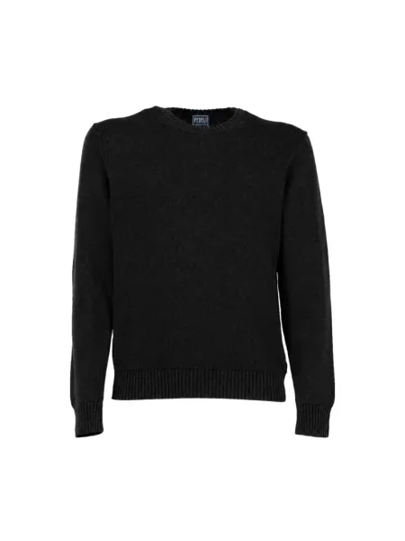 Sweter Fedeli wełniany czarny