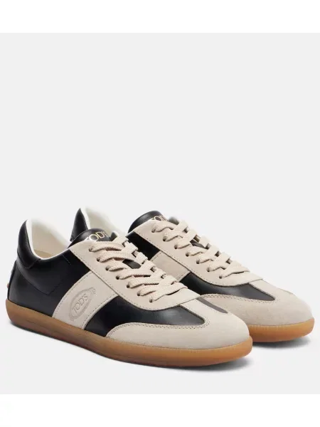 Sneakerși Tod's din piele de căprioară negru