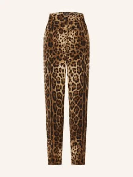 Dolce & Gabbana Spodnie Tela braun czarne