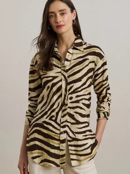 Lauren Ralph Lauren cămașă de in bej