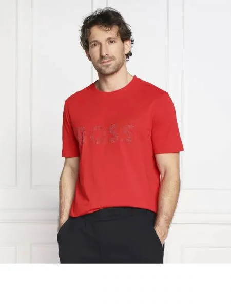 BOSS GREEN Tricou Diamond 1 roșu