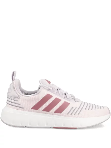 Sneakerși Adidas Cloudfoam alergare cu dungi cu platformă verde