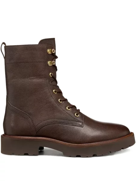 Botine Geox cu șireturi din dantelă maro