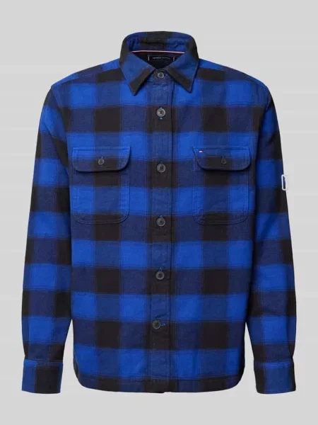 Koszula casualowa o kroju regular fit z czystej bawełny Tommy Hilfiger niebieska