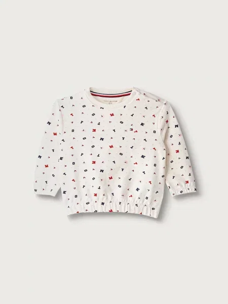 Tommy Hilfiger hanorac pentru bebeluși cu bej