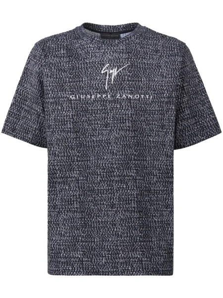 Tricou Giuseppe Zanotti cu imagine scurt alb