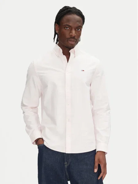 Twill ing Tommy Jeans rózsaszín