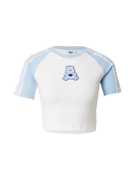 ADIDAS ORIGINALS Tricou albastru deschis alb