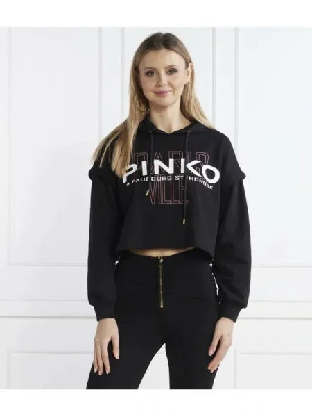 Pinko Hanorac | Cropped Fit negru