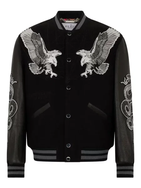 Geanta de piele Philipp Plein negru