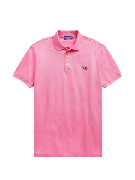 Tricou polo Polo Ralph Lauren cu autograf cu 5 buzunare în carouri gri