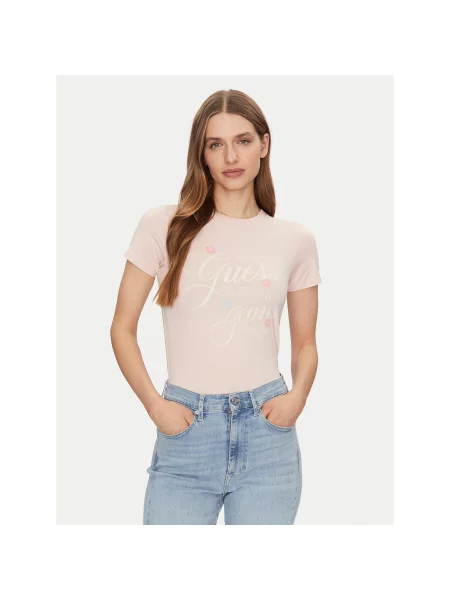 Guess Jeans Футболка Regular Fit бежевий