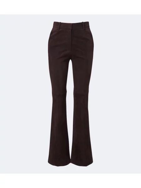 Pantaloni Joseph din piele de căprioară evazate