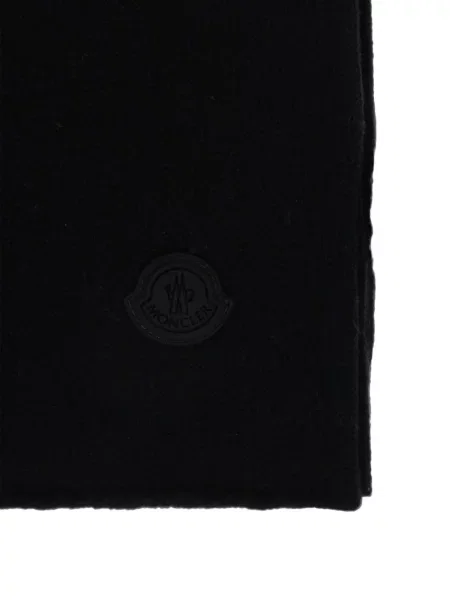 Fular Moncler tricotate cu autograf negru