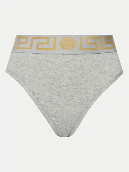 Versace Класичні труси з високою талією Greca Border сірий