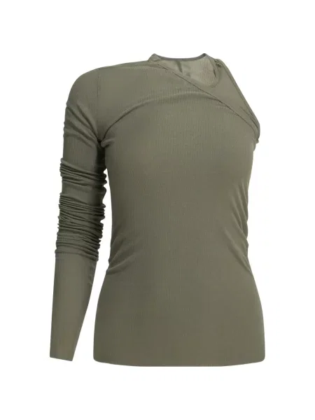 Top Rick Owens cu un umăr gol verde