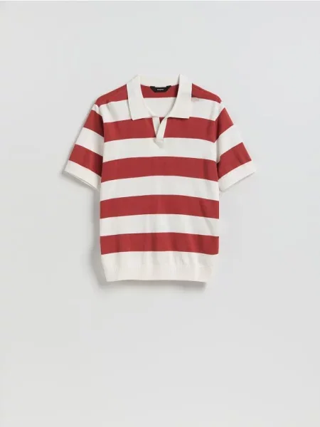 Gulerat tricou polo Reserved roșu