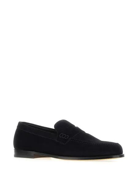 Pantofi loafer Doucal's din piele de căprioară albastru