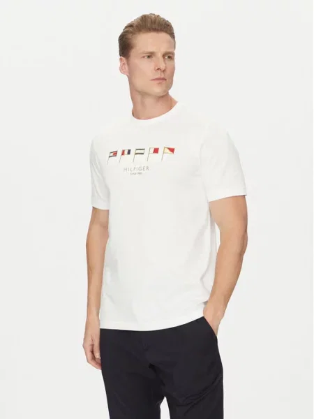 Tommy Hilfiger Marškinėliai Multi Flags balta
