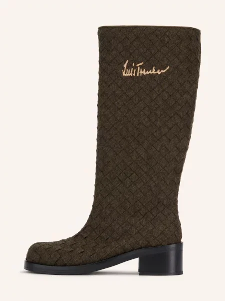 Luis Trenker Kozačky Lustiefel tmavě zelená béžová