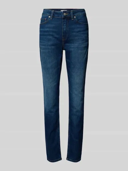 Jeansy o kroju slim fit z mieszanki bawełny Tommy Hilfiger niebieskie