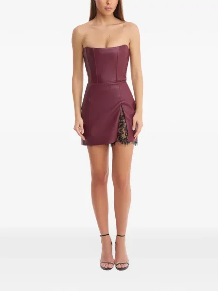 Rochie mini Lika din dantelă roșu