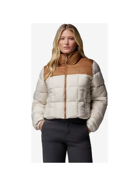 Kurtka Columbia Puffect III Cropped brązowy XS beżowy