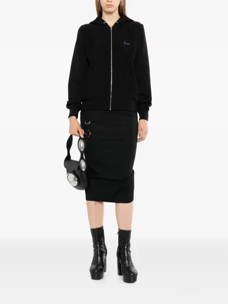 Hanorac cu glugă Kenzo cu broderie negru