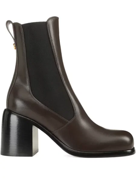 Kožené chelsea boots Sergio Rossi hnědé