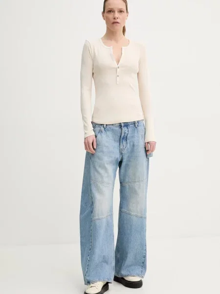 G-Star Raw jeansy high waist niebieskie