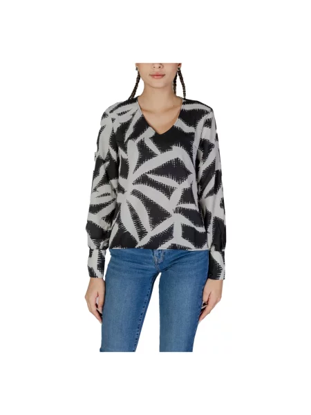 Bluzka Jacqueline De Yong z nadrukiem czarna