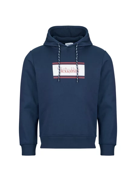 Majica Jack & Jones s kapuljačom plava