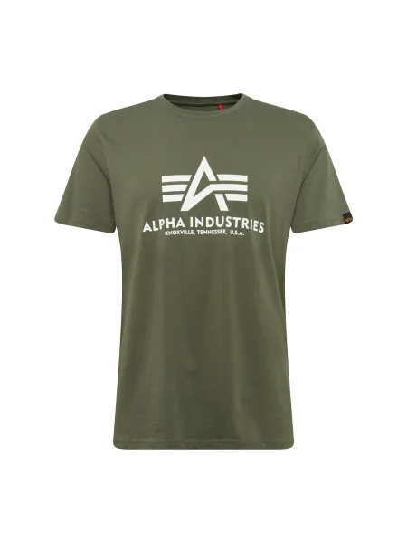 ALPHA INDUSTRIES Tricou oliv / alb verde