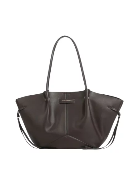 Karl Lagerfeld torebka tote z imitacji skóry K/PIERCED brązowa
