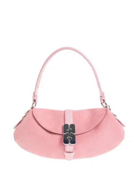 Geantă shopper Ganni roz