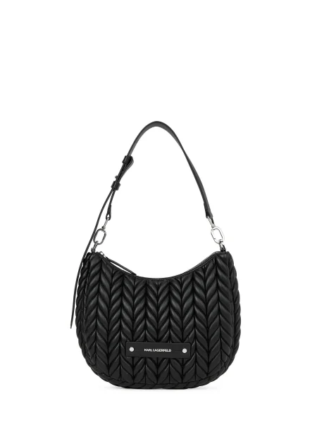 Karl Lagerfeld Torba za čez ramo Weave' črna