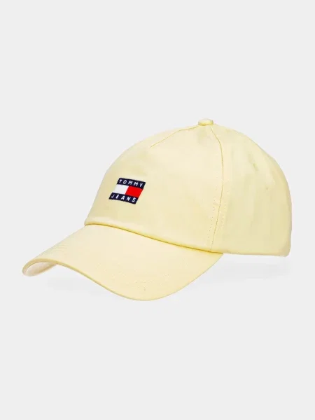 Шапка с козирка Tommy Jeans с апликация бежово