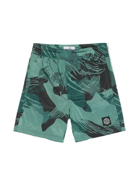 Kąpielówki dziecięce Stone Island zielone