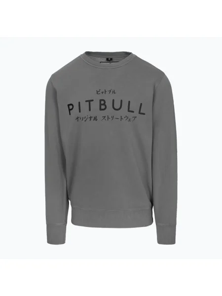 Суичър без качулка Pitbull West Coast сиво