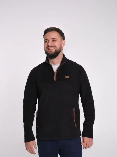 Флісова кофта US Polo чорний