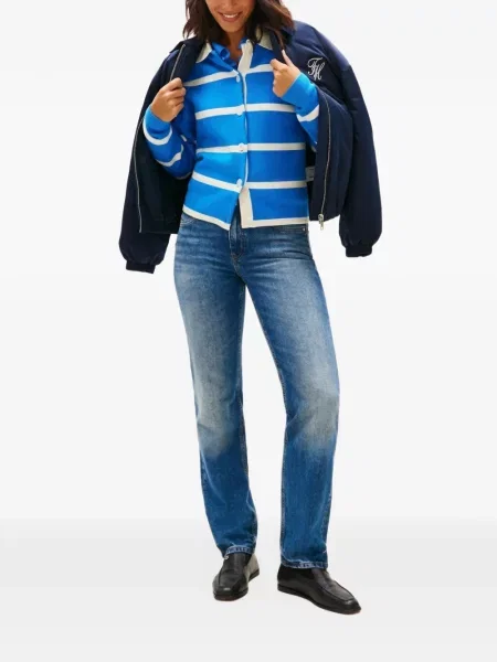 Blugi drepți Tommy Hilfiger albastru