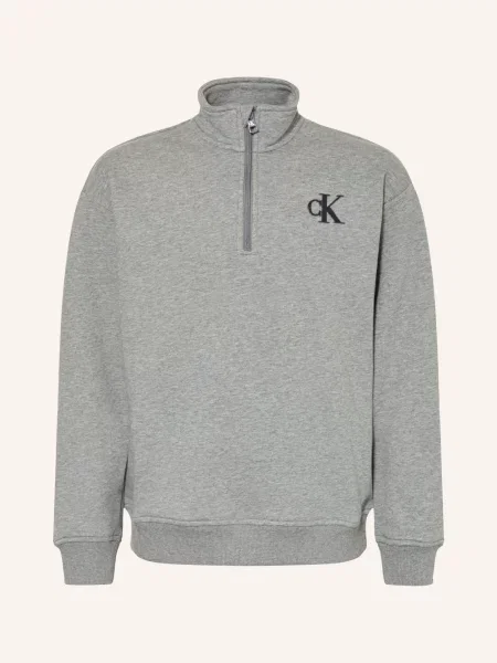 Calvin Klein Mikina S Kapucí šedá černá