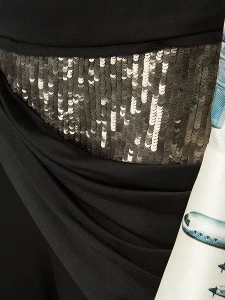 Pantaloni Monse cu paiete negru
