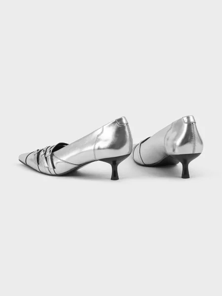 Kožené lodičky Vagabond Shoemakers LYKKE stříbrná