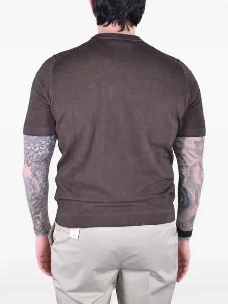 Tricou Kangra cu decolteu rotund maro