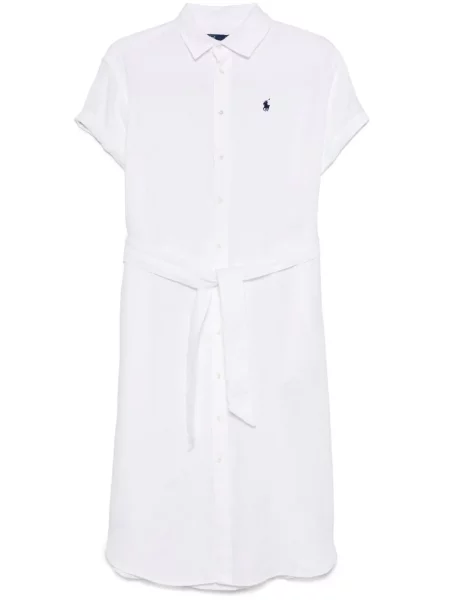 Keprové oblekové midi šaty Polo Ralph Lauren po kolena modré